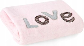 Mikroszálas ágytakaró 150x200 Love 1 rózsaszín