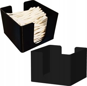 Fürdőszobai Rendszerező Doboz Fültisztító Pálcikákhoz Nagy XL Fekete
