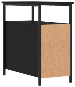 fekete szerelt fa éjjeliszekrény 30x60x60 cm