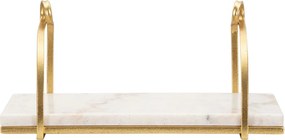 Fehér-aranyszínű márvány fali polc 40 cm Marble – Mauro Ferretti