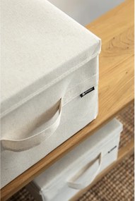 Bézs fedeles textil tárolódoboz 31x41x22 cm Soft Storage Medium – Bigso