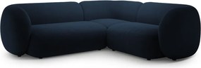 Kék bársony sarokkanapé (jobb oldali-L alakú) Kate – Micadoni