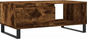 vidaXL füstös tölgy színű fatermék dohányzóasztal 90x50x36,5 cm