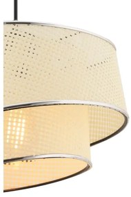 Kábelcsillár BARETTE 1xE27/60W/230V krémszínű/fényes króm