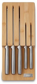 Rozsdamentes acél kés készlet tartóval 5 db-os Elevate Bamboo – Joseph Joseph