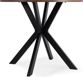 Étkezőasztal 80 cm méretben, rusztikus tölgy/fekete színben LAUREN