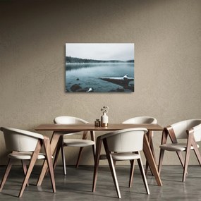 Kép - jeges északi tó (üvegen) (70x50 cm)