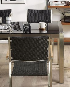 Szék szett 2db Grosso (fekete) (rattan). 1011517