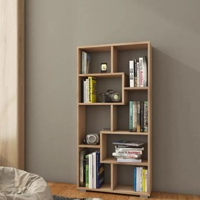 Polcos tároló könyvespolc 120x20x60cm barna KH15-1