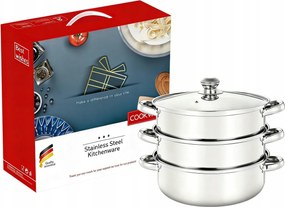 Pároló Edény Pároló 4,3L Fazék Indukciós Gáz Edények