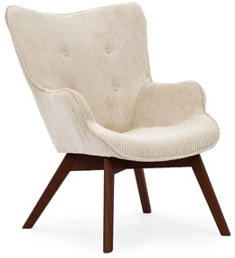 Bézs kordbársony fotel Niko – Ropez