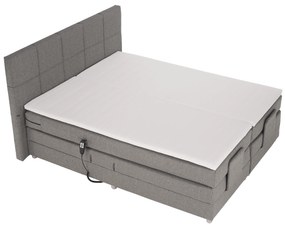 Elektromos állítható ágy, boxspring, szürke, 160x200, MURKO NEW