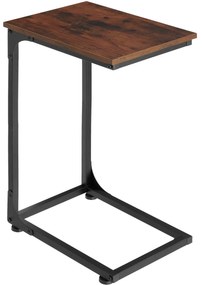 tectake 404455 oldalasztal erie 40x30x63cm - ipari sötét fa