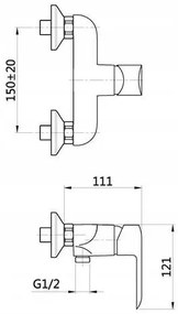 Invena Siros, zuhany csaptelep, fekete matt, BN-90-004-A