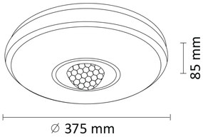 LED RGB Dimmelhető mennyezeti lámpa MAGIC DISCO LED/18W/230V + távirányító