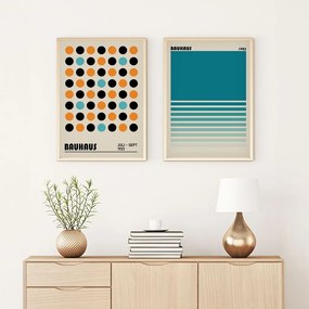 Huhu249 keretezett MDF falikép, 50 x 70 cm, 2 db-os szett