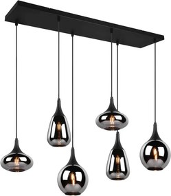 TRIO 317000632 LUMINA Többágú Függesztett Lámpa Fekete E14 IP20