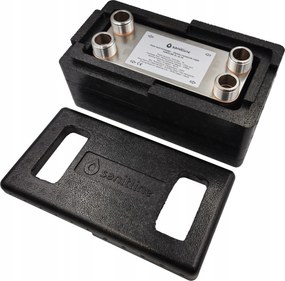 Hőcserélő Sanitline 34 Lemezes Teljesítmény 45kW 4x 1" Coll Hőszigetelés