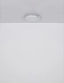Globo 48294-22 Mennyezeti lámpa fém fehér matt, műanyag átlátszó kristályok, műanyag opál csillogás, ø: 400mm, M: 60mm, LED 22W 230V, 2380lm forrás, 1460lm kimenet, 3000K