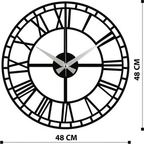 Enzoclock fém falióra, 48×48 cm – S002