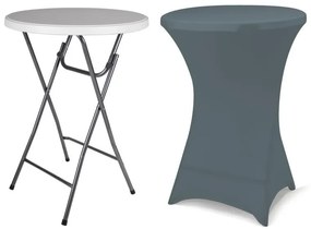 GARTHEN Parti asztal BISTRO összecsukható elasztikus huzat
