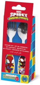 Pókember Spidey Friends fém evőeszköz készlet - 2 darabos