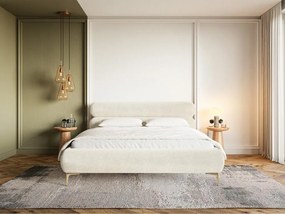 Franciaágy 180 cm Rirri 180B (ágyráccsal) (krém + arany). 1099863