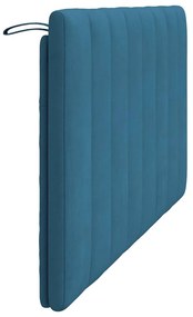 kék bársony fejtámla párna 160 cm