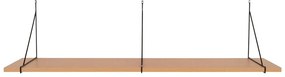 Natúr színű fali polc kőrisfa dekorral 120 cm Chiba – House Nordic