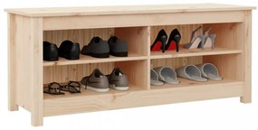 tömör fenyőfa cipőtároló pad 110 x 38 x 45,5 cm