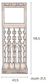 Barna jegenyefenyő bortartó szekrény palackok száma 28, 43,5x118,5 cm Claude – Dutchbone