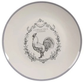 Porcelán tányér - 20x2cm - French Rooster