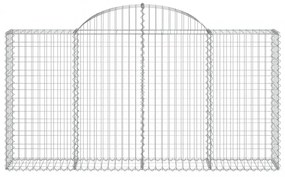 4 db íves horganyzott vas gabion kosár 200x30x100/120 cm