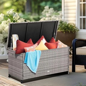 ELEGANZA Rattan tárolódoboz - szürke