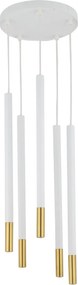 SIGMA LIGHTING 33238 SOPEL Többágú Függesztett Lámpa Fehér, Arany G9 IP20