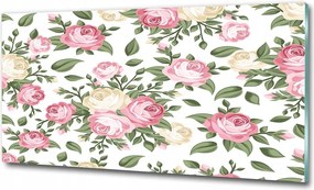 Fotó kép edzett üveg Virágos minta 100x70