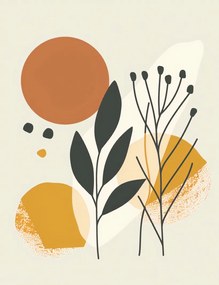 Poszter 50x65cm Botanikus nyomás