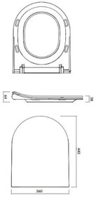 Cersanit K701-104 - Fali WC ülőkével CITY OVAL kerámia/fehér