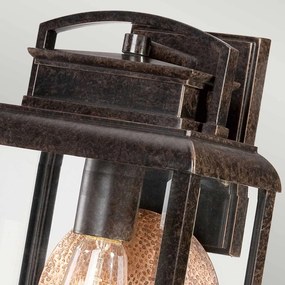 Quoizel klasszikus vintage kültéri fali lámpa byron antik bronz átlátszó elsqz-byron-m IP44