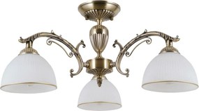 ITALUX PND-5122-3 FENEZA Klasszikus CsillĂĄr Antik Bronz, FehĂ©r E27 IP20