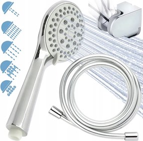 Zuhanyszett fülhallgató 5 funkciós tömlő tartó állítható zuhany