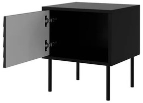 KÉSZLET 2x Éjjeliszekrény CORTINA 51x45 cm fekete