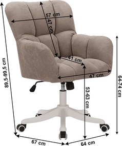 Irodai szék, szürkésbarna Taupe, LOREL