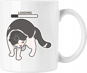 Bögre Cica Vicces Loading Fehér 330ml