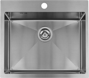 Inox Acél Mosogató 50x58 Süllyesztett Pultra 1 Rekeszes