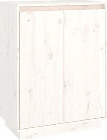 vidaXL fehér tömör fenyőfa cipőszekrény 60 x 35 x 80 cm