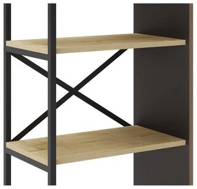 Natúr színű könyvespolc tölgyfa dekorral 58x175 cm Ara – Marckeric