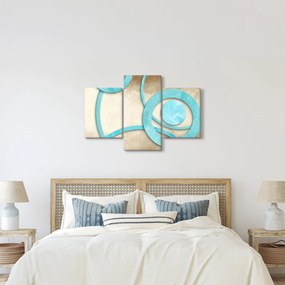 Kép - Kék körök akvarell (90x60 cm)