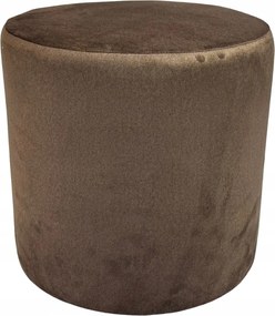 Puff kerek velúr sötétbarna könnyen tisztítható lángálló