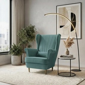 Kényelmes skandináv szárnyas fotel LUKS Menta